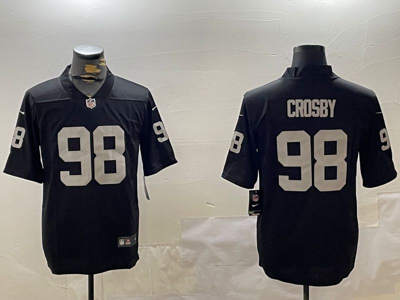 Men Oakland Raiders #98 Crosby Black Second generation 2024 Nike Limited NFL Jersey style 1->tampa bay buccaneers->NFL Jersey